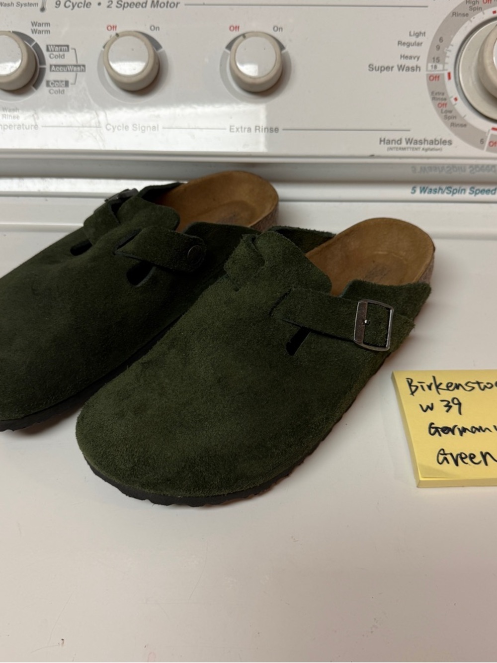Birkenstock Boston Suede Clog - Green 39